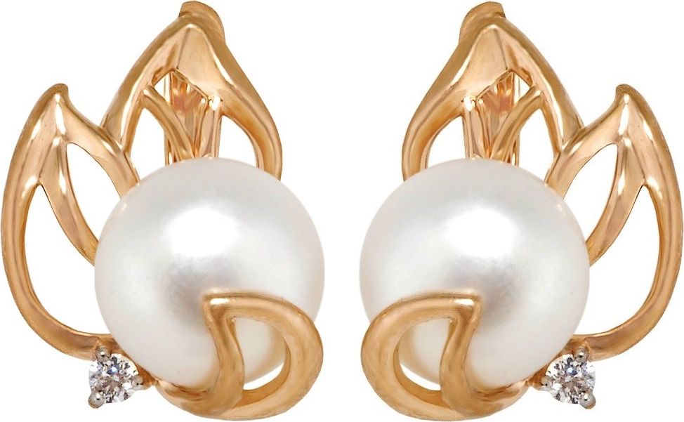 

Серьги женские из золота Примаэксклюзив 290-1-558Р, жемчуг/фианит, 290-1-558Р