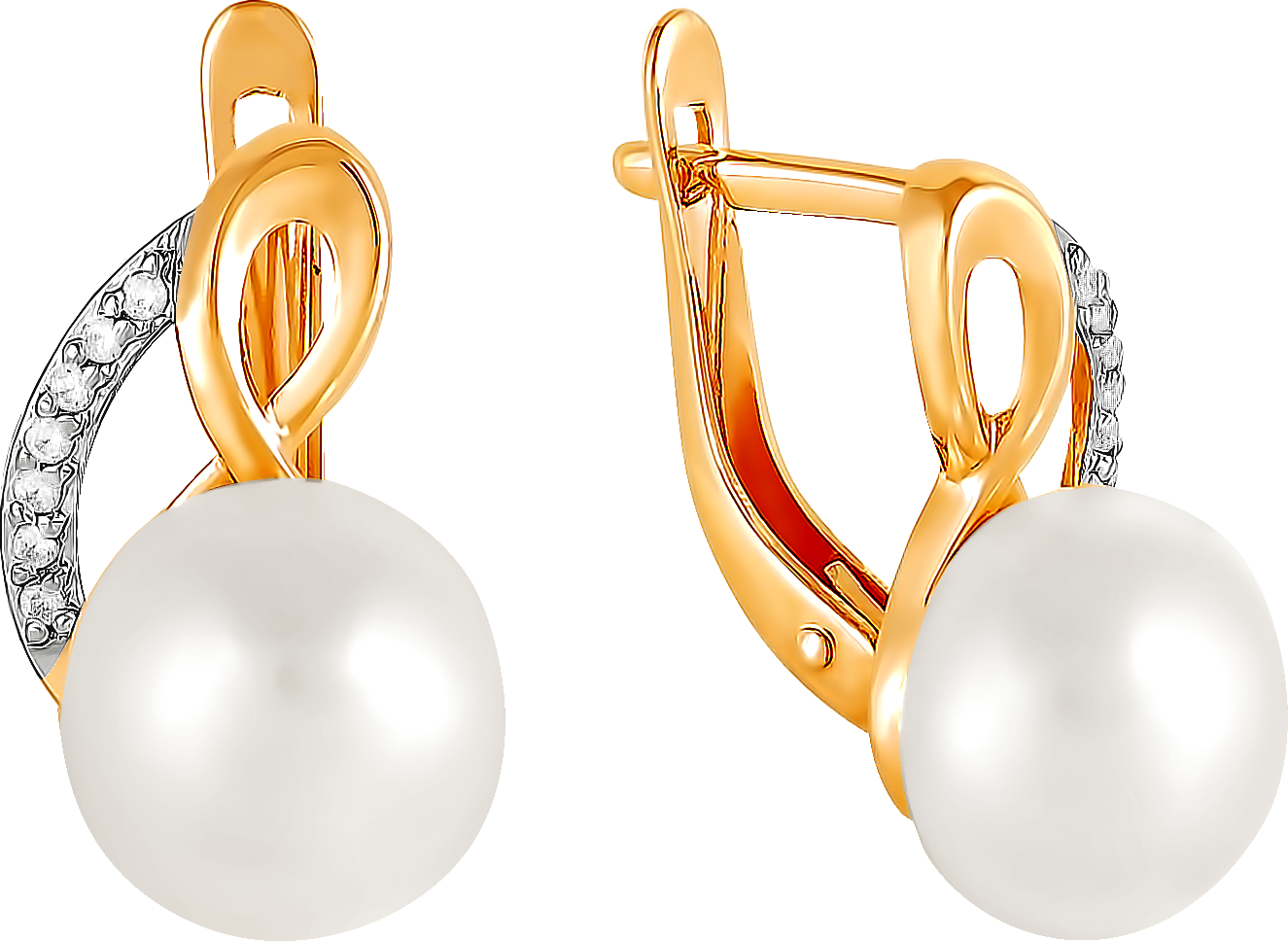 

Серьги женские из золота Примаэксклюзив 290-1-700Р, жемчуг/фианит, 290-1-700Р
