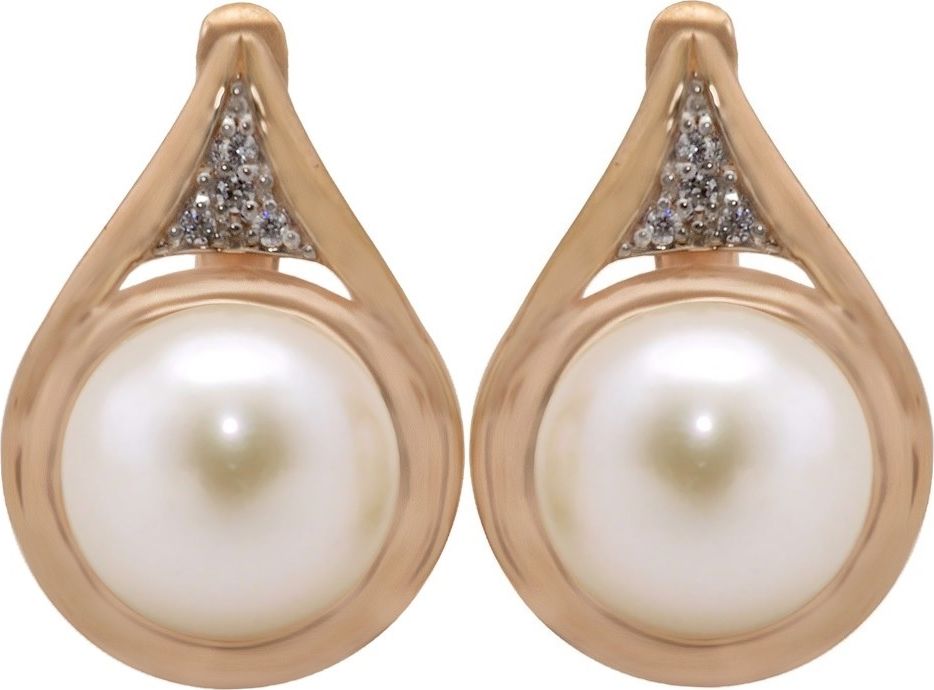 

Серьги женские из золота Примаэксклюзив 290-1-507Р, жемчуг/фианит, 290-1-507Р