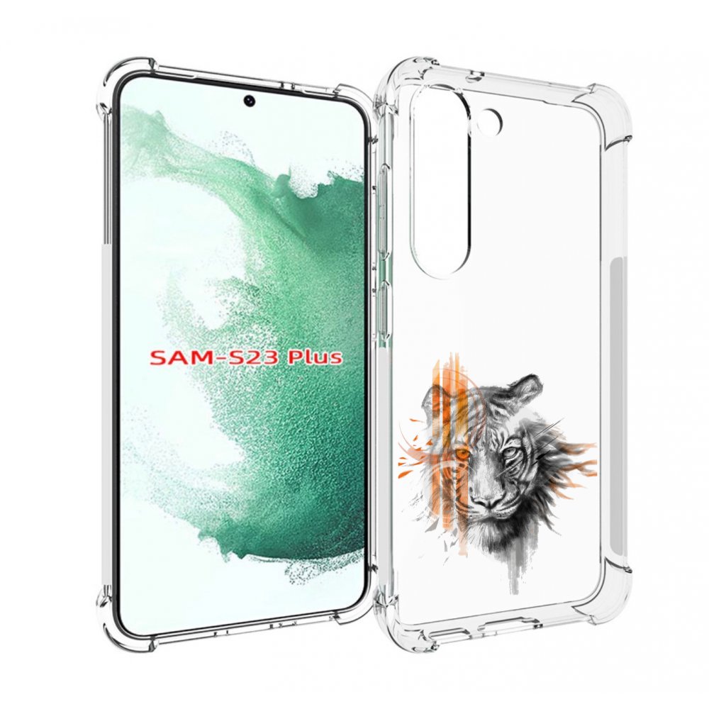 

Чехол MyPads огненный тигр для Samsung Galaxy S23 Plus +, Прозрачный, Tocco