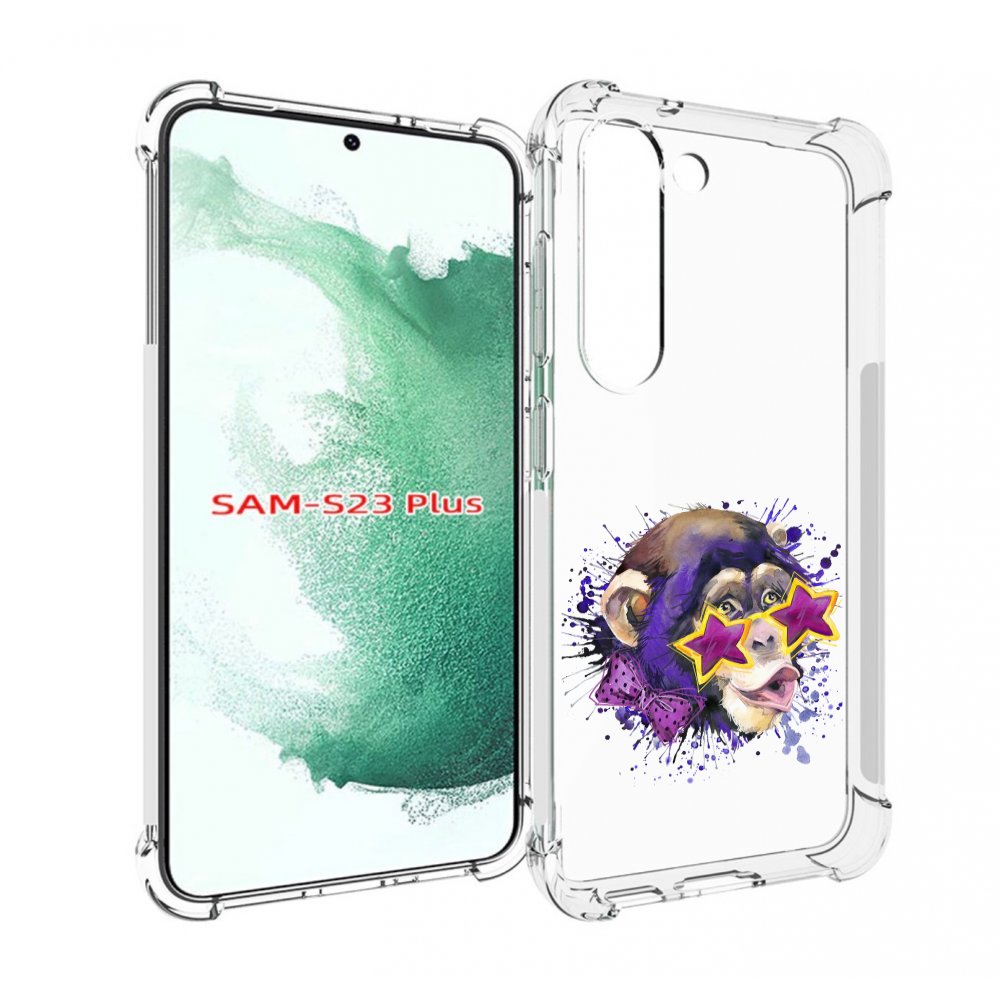 

Чехол MyPads обезьяна в очках для Samsung Galaxy S23 Plus +, Прозрачный, Tocco