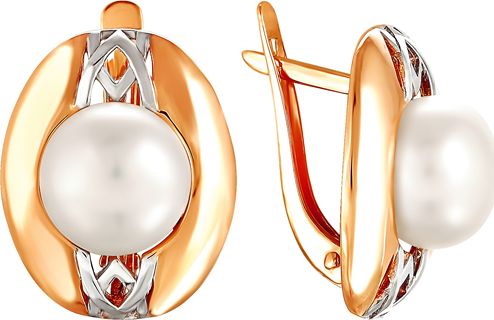 

Серьги женские из золота Примаэксклюзив 290-1-487Р, жемчуг, 290-1-487Р