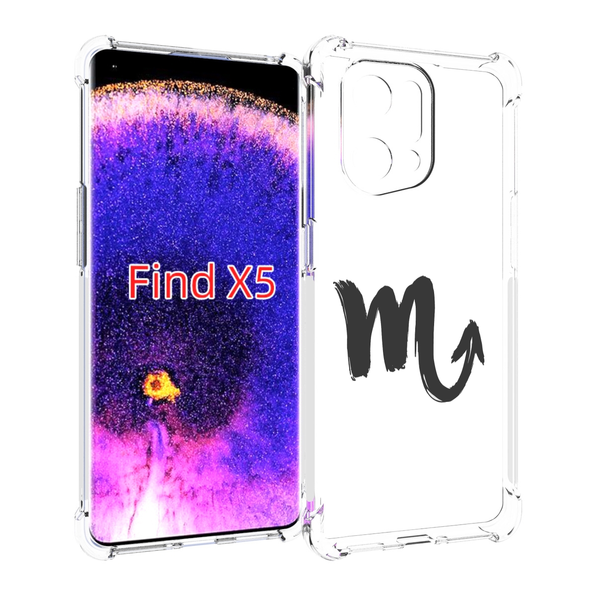 

Чехол MyPads знак-зодиака-скорпион-7 для Oppo Find X5, Прозрачный, Tocco