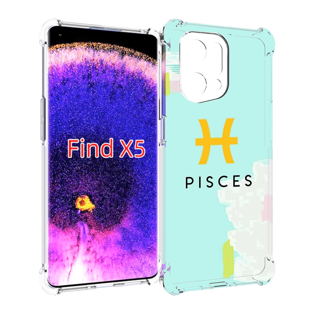 

Чехол MyPads знак-зодиака-рыбы-2 для Oppo Find X5, Прозрачный, Tocco