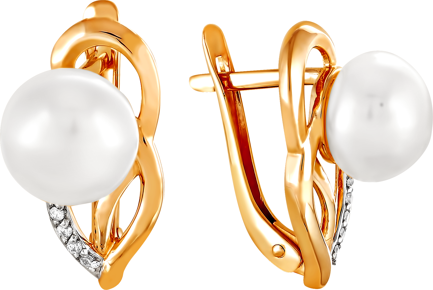 

Серьги женские из золота Примаэксклюзив 290-1-678Р, жемчуг/фианит, 290-1-678Р