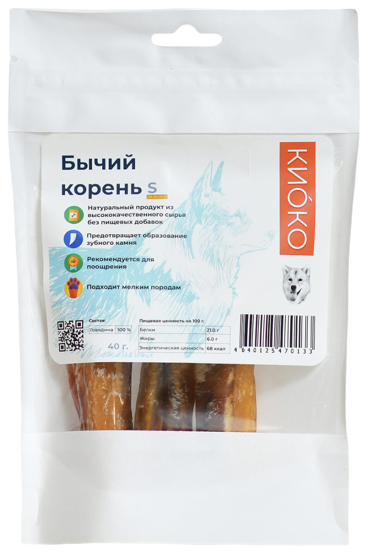 

Лакомство для собак Киоко Бычий корень S, 40 г