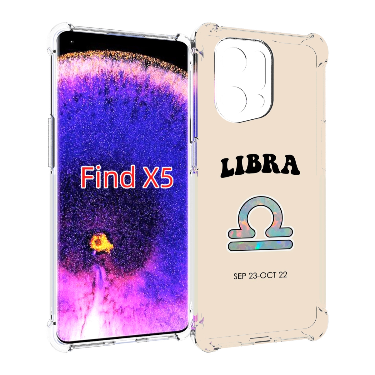 

Чехол MyPads знак-зодиака-весы-6 для Oppo Find X5, Прозрачный, Tocco