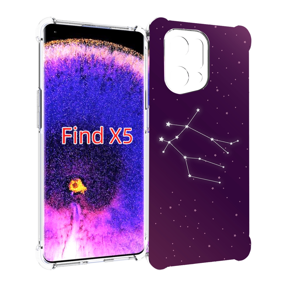 

Чехол MyPads знак-зодиака-близнецы-4 для Oppo Find X5, Прозрачный, Tocco