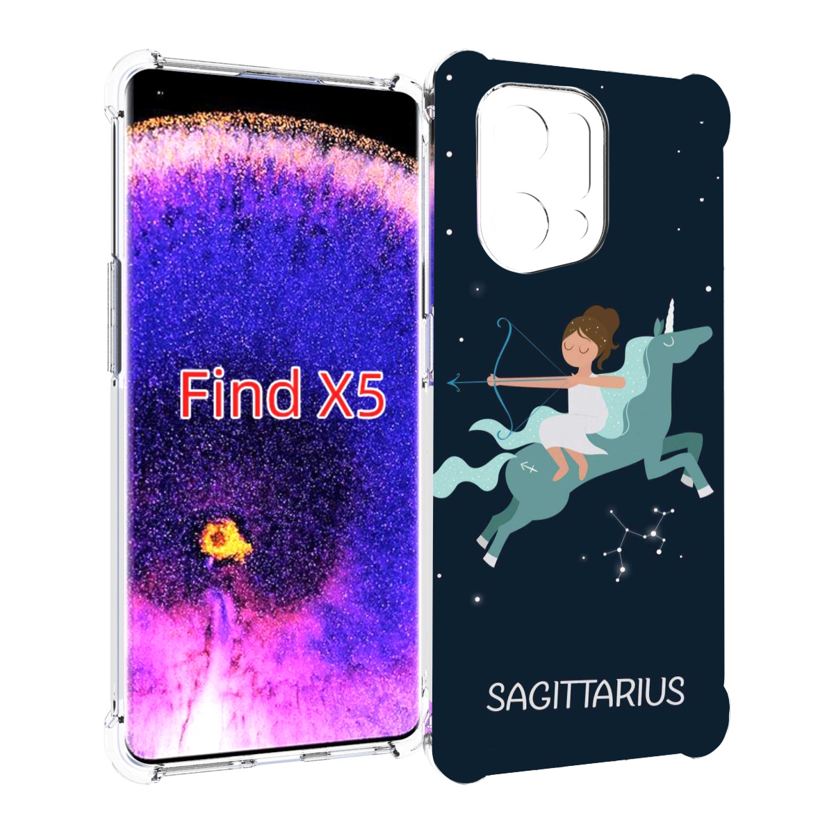 

Чехол MyPads знак зодиака стрелец 5 для Oppo Find X5, Прозрачный, Tocco