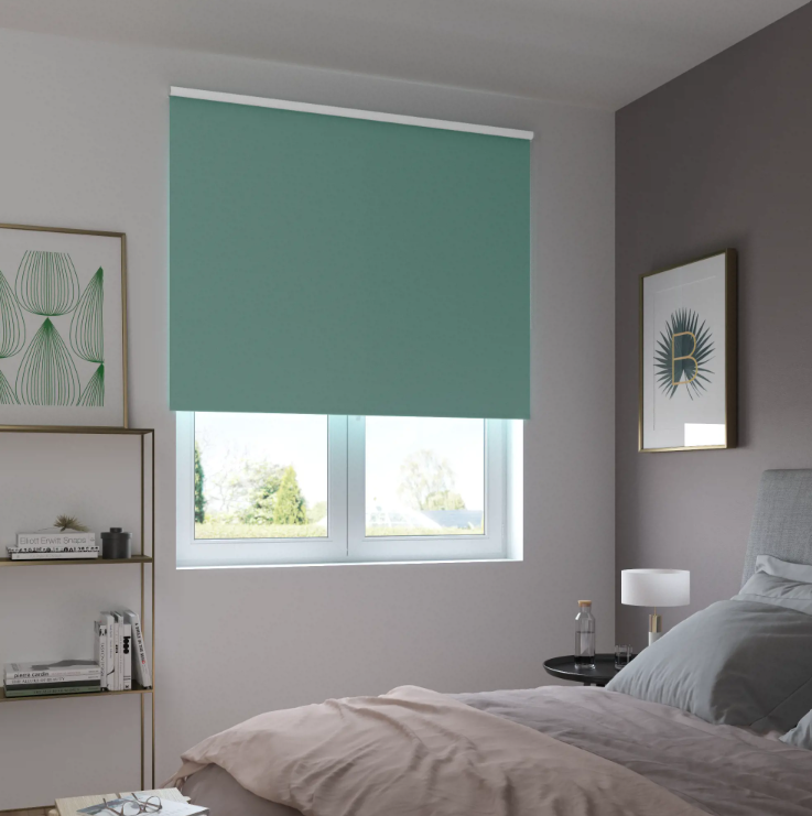 

Штора рулонная блэкаут Inspire Santos 180x175 см бирюзовая Celadon, Santos
