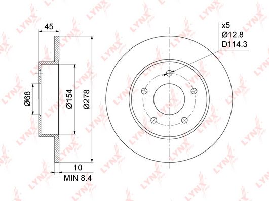 

Диск торм.задн.NISSAN PRIMERA(P12) 1.6-2.5 02=> / ALMERA TINO 1.8-2.2D 00=> NISSAN PRIMERA