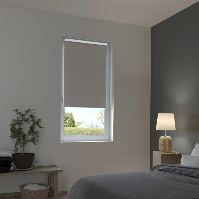 

Штора рулонная блэкаут Inspire Santos 80x160 см серая Granit, Santos
