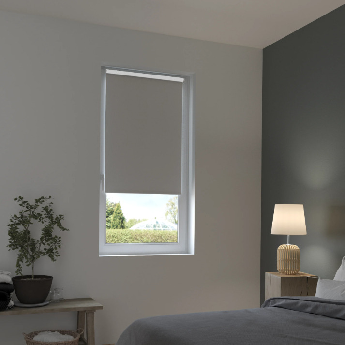 

Штора рулонная блэкаут Inspire Santos 70x160 см серая Granit, Santos