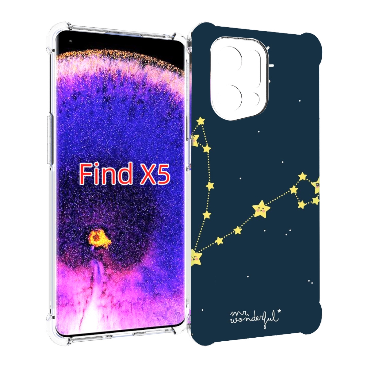 

Чехол MyPads знак зодиака рыбы 1 для Oppo Find X5, Прозрачный, Tocco