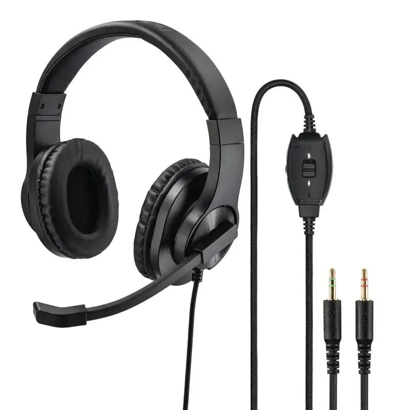 

Гарнитура HAMA HS-P300, для компьютера, накладные, проводные, черный 00139925, Гарнитура HAMA HS-P300, для компьютера, накладные, проводные, черный [00139925]