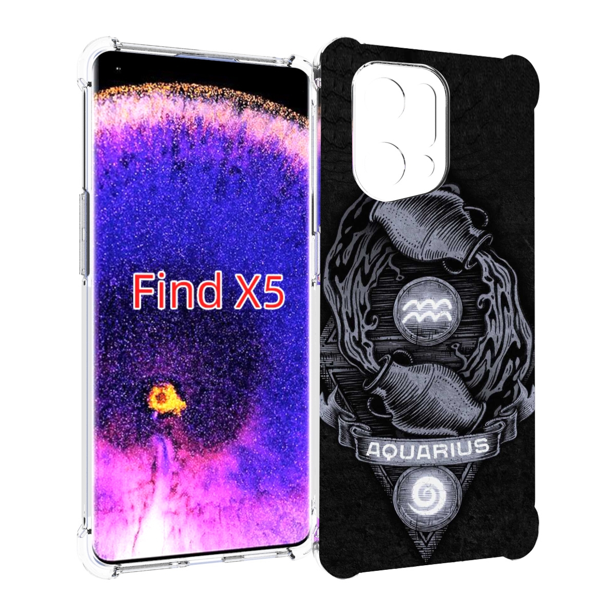 

Чехол MyPads знак зодиака водолеи 6 для Oppo Find X5, Прозрачный, Tocco