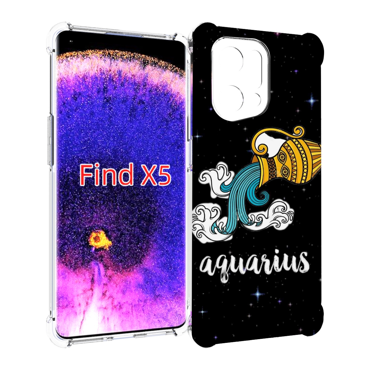 

Чехол MyPads знак зодиака водолеи 2 для Oppo Find X5, Прозрачный, Tocco