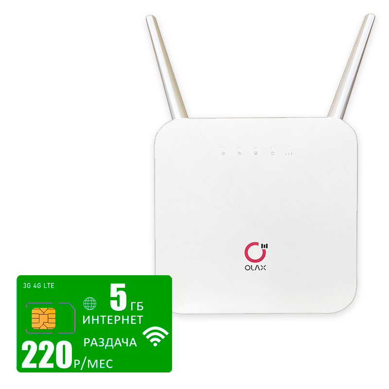 

Wi-Fi роутер Olax Ax6pro (komplekt-olaxAX6-mega-5gb-pro-sb), Ax6pro
