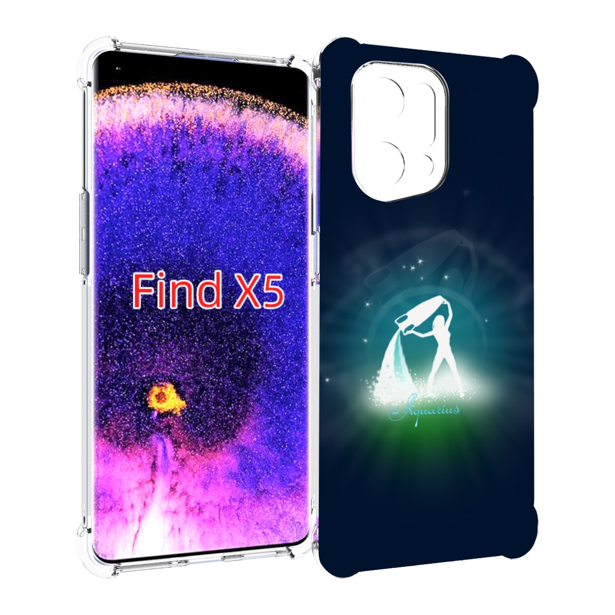 

Чехол MyPads знак зодиака водолеи 1 для Oppo Find X5, Прозрачный, Tocco