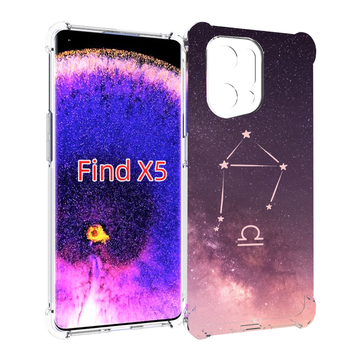 

Чехол MyPads знак зодиака весы 4 для Oppo Find X5, Прозрачный, Tocco