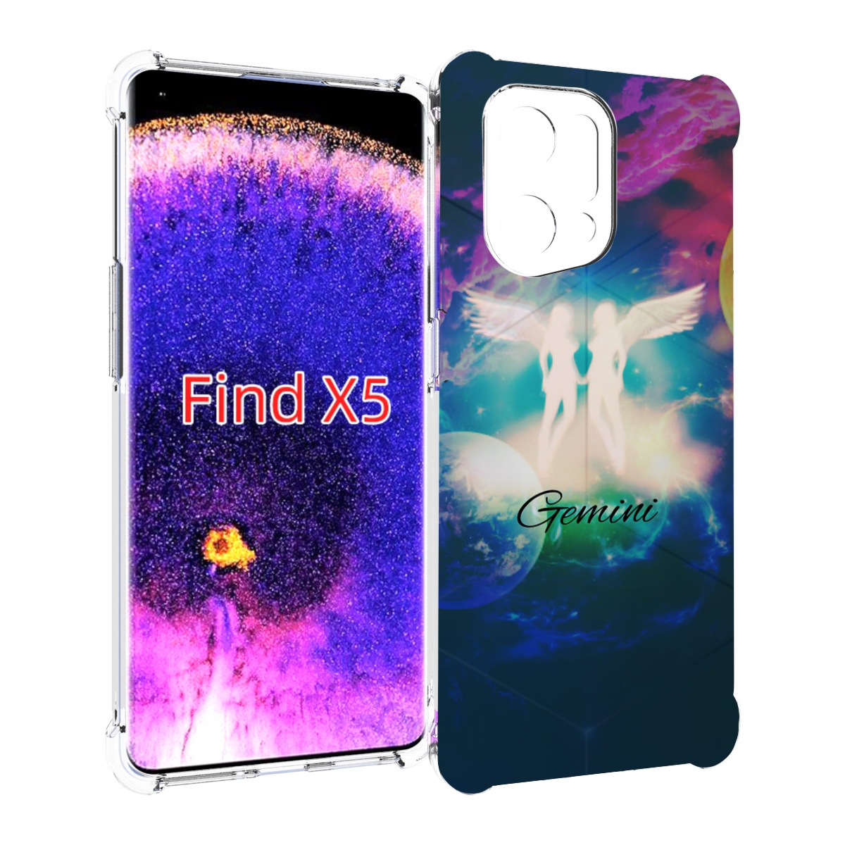 

Чехол MyPads знак зодиака близнецы 3 для Oppo Find X5, Прозрачный, Tocco