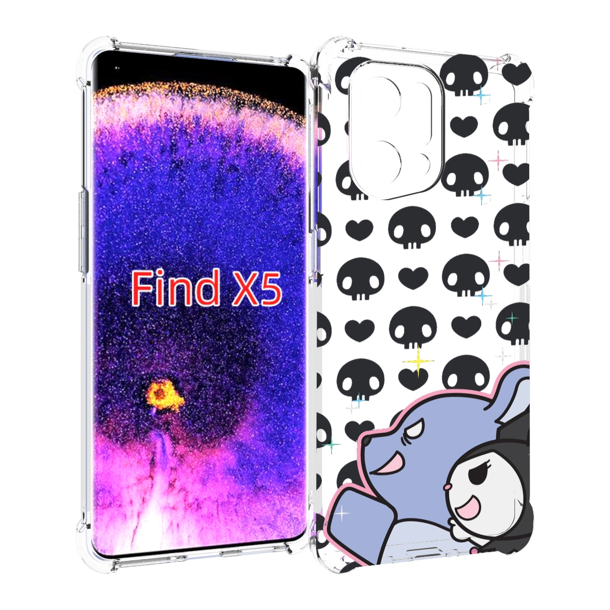 

Чехол MyPads злые-мини-животные детский для Oppo Find X5, Прозрачный, Tocco