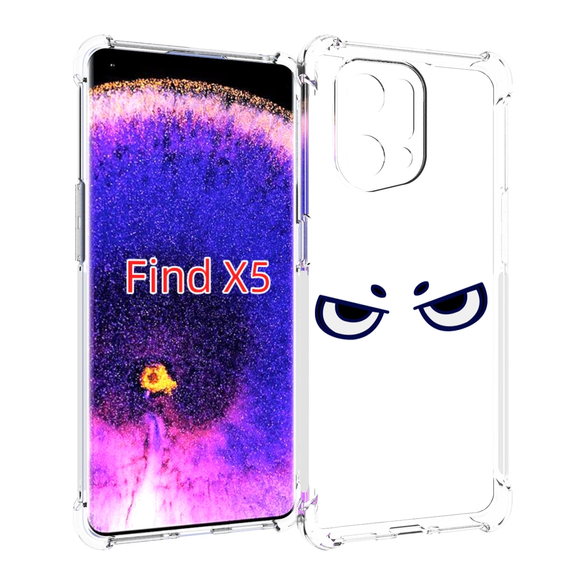 

Чехол MyPads злые-глазки для Oppo Find X5, Прозрачный, Tocco