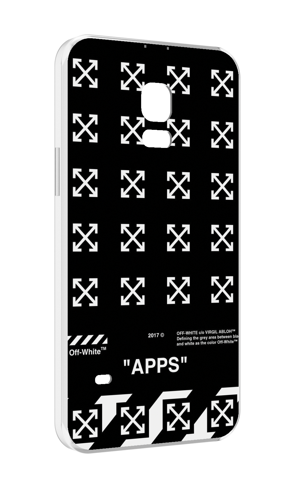 Чехол MyPads оф-вайт-значки для Samsung Galaxy S5 mini