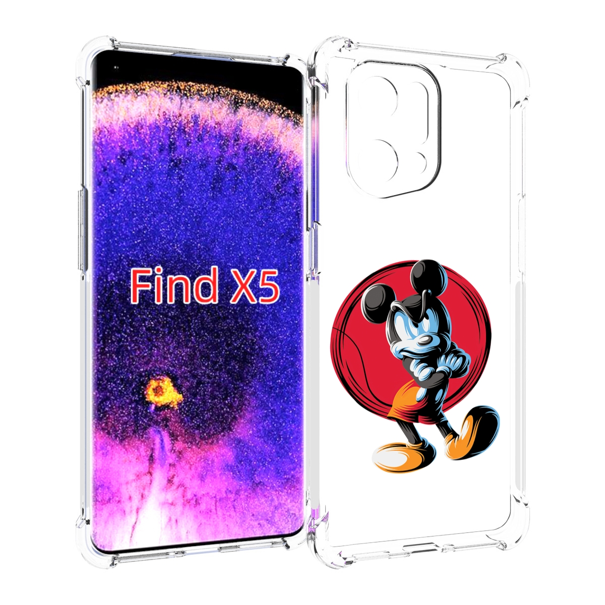 

Чехол MyPads злой-микки для Oppo Find X5, Прозрачный, Tocco