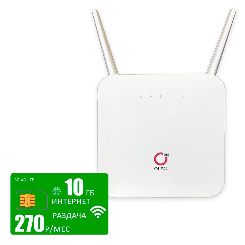 

Wi-Fi роутер Olax Ax6pro (komplekt-olaxAX6-mega-10gb-pro-sb), Ax6pro