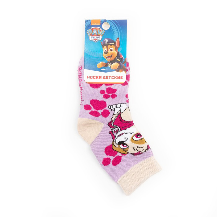 

Щенячий патруль. Носки детские PAW PATROL Скай лапки 14-16 см 1998715, Розовый
