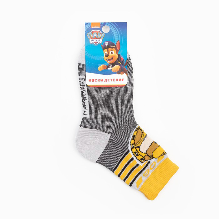 

Носки детские PAW PATROL Крепыш Щенячий патруль 16-18 см 1998704, Серый