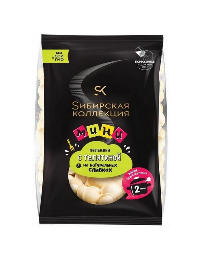 

Пельмени Сибирская коллекция Мини с телятиной 700гр