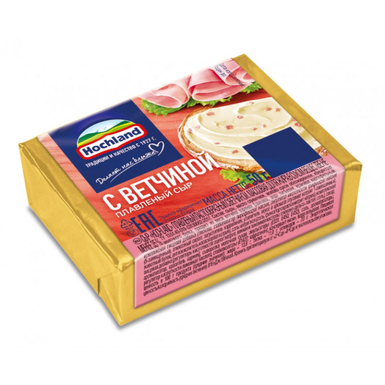 

Сыр Хохланд плавленый с ветчиной 35% 50гр