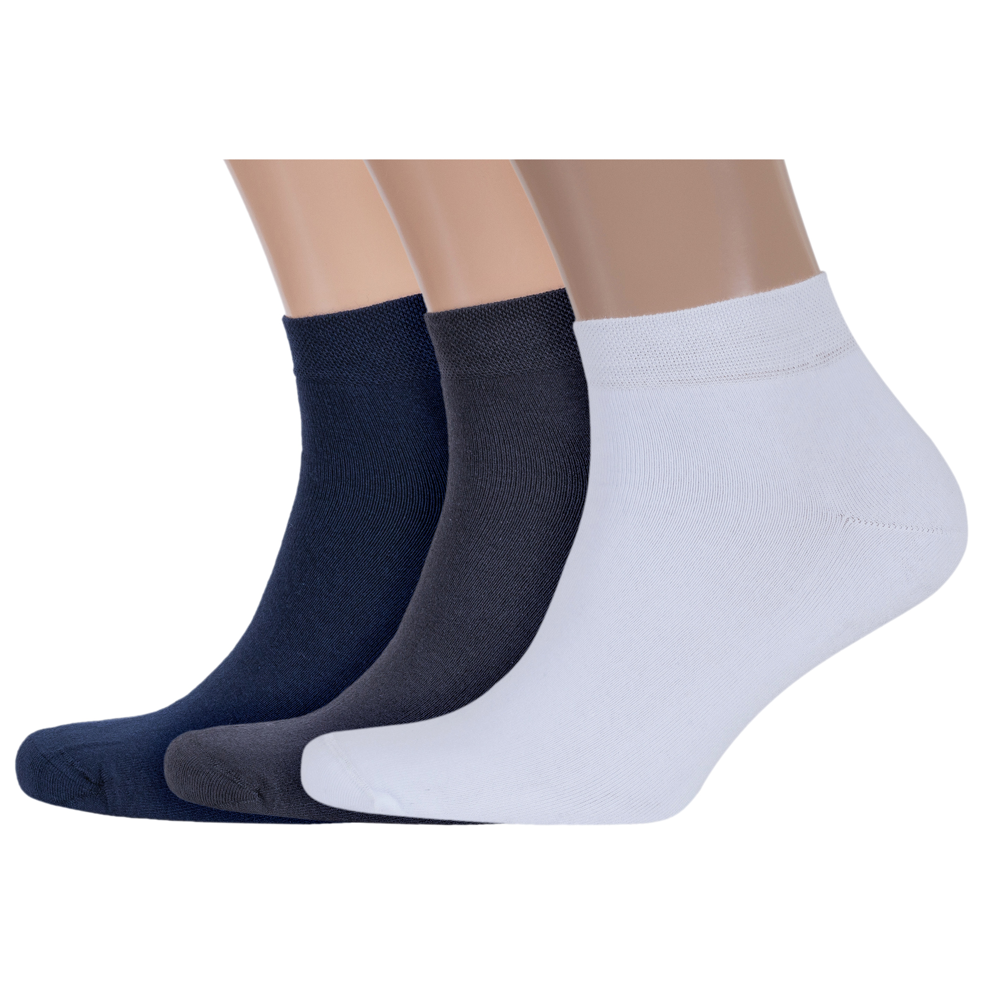 

Комплект носков мужских Rusocks 3-М-1334 белых; синих; серых 25-27, Белый;синий;серый, 3-М-1334