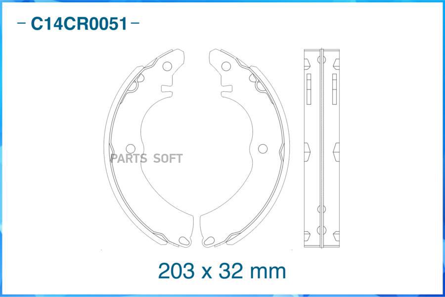 

Тормозные колодки CWORKS задние барабанные C14CR0051