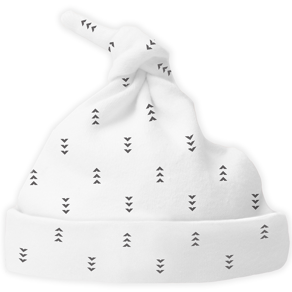 

Шапочка для новорожденного Knotted Hat Tiny Arrows Black, SD-246BK