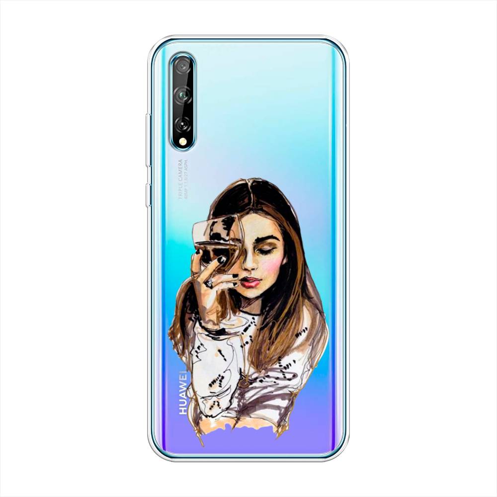 

Чехол Awog на Huawei Y8p "Девушка с бокалом", Коричневый;прозрачный;бежевый, 6103450-7