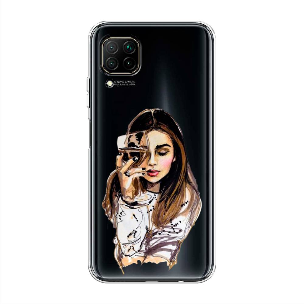 

Чехол Awog на Huawei Nova 6 SE "Девушка с бокалом", Коричневый;прозрачный;бежевый, 611750-7