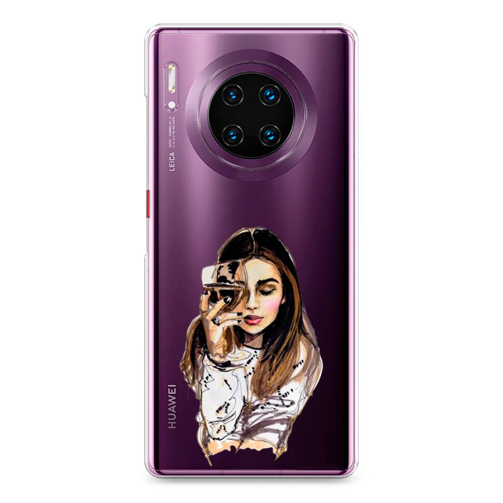 

Чехол Awog на Huawei Mate 30 Pro "Девушка с бокалом", Коричневый;прозрачный;бежевый, 610450-7