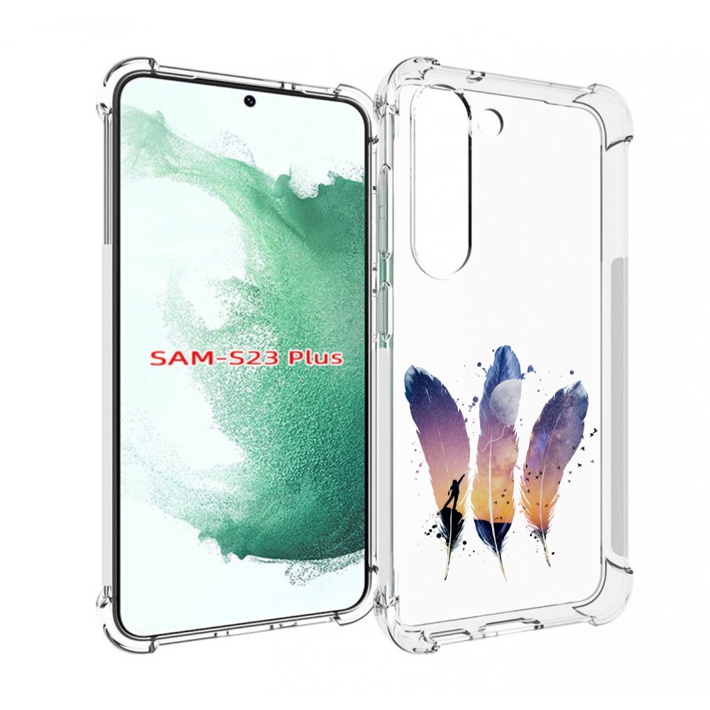 

Чехол MyPads небесные перья для Samsung Galaxy S23 Plus +, Прозрачный, Tocco