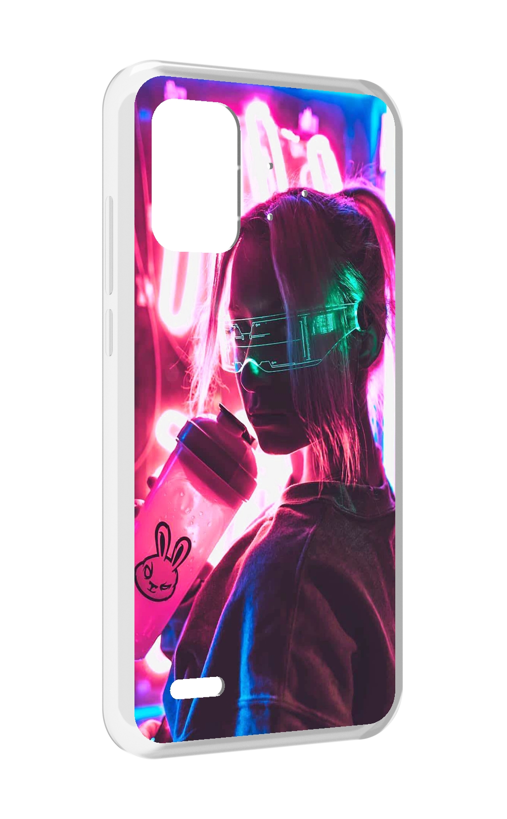 

Чехол MyPads девушка неоновый фон женский для UMIDIGI Bison Pro, Прозрачный, Tocco