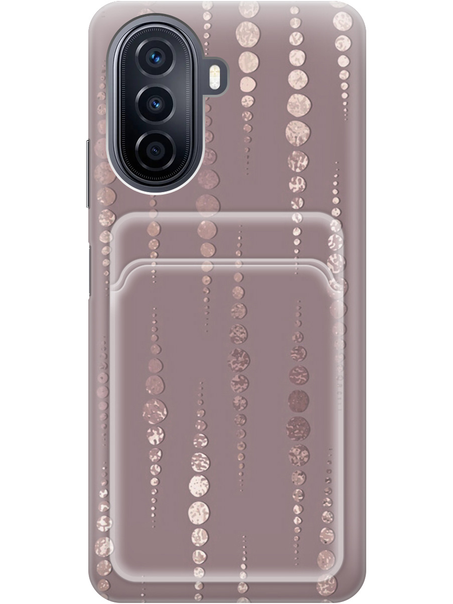 

Силиконовый чехол на Huawei nova Y70 с рисунком "Монеты в розовых песках", Белый;розовый, 20011986