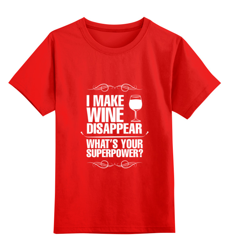 

Детская футболка Printio Wine lover's musthave цв.красный р.140, 0000000777715