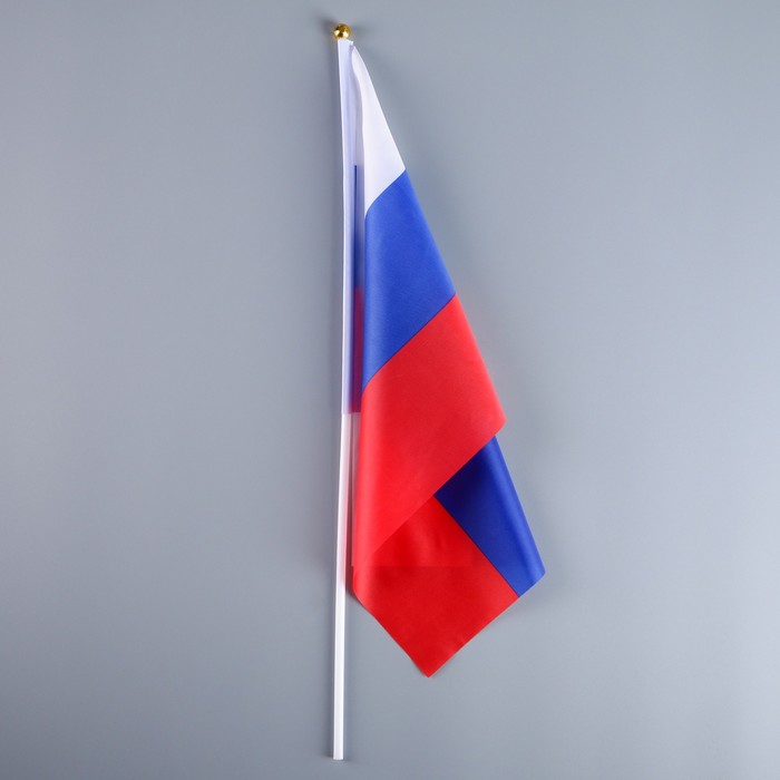 

Флаг России, 30 х 45 см, шток 60 см - 12шт