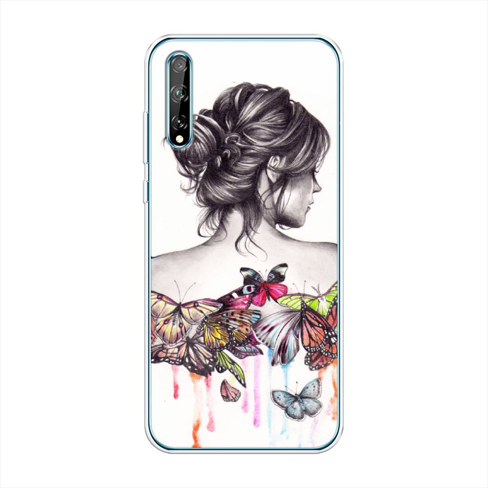 

Чехол Awog на Huawei Y8p "Девушка с бабочками", Коричневый, 6103450-10