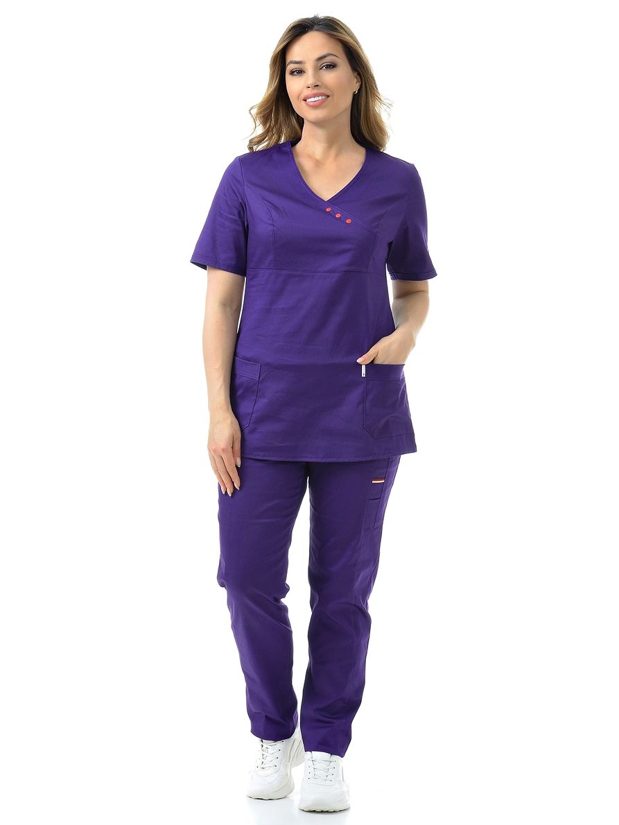 фото Костюм медицинский женский medicalwear бетти 126 фиолетовый 54 ru