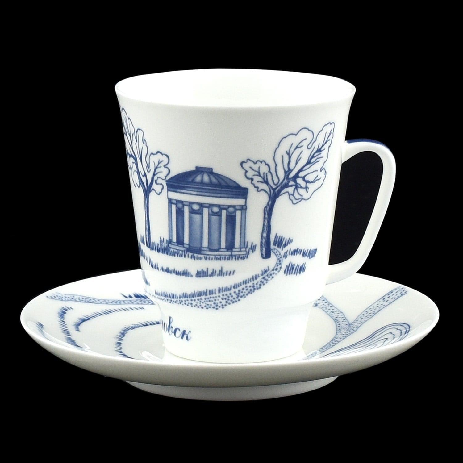 

Кофейная пара "Павловск. Храм Дружбы" Форма Майская. ИФЗ