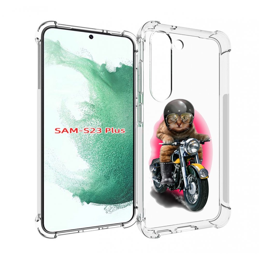 

Чехол MyPads мото-кот для Samsung Galaxy S23 Plus +, Прозрачный, Tocco