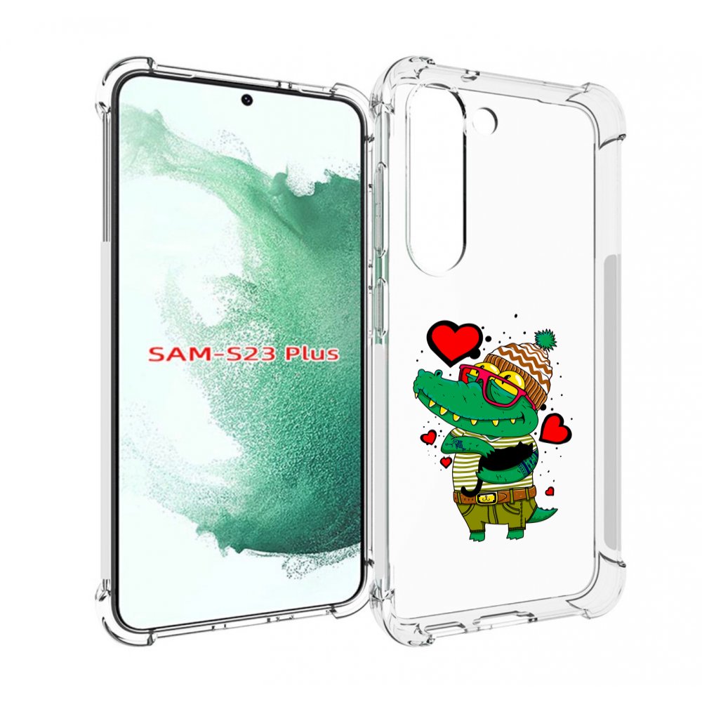 

Чехол MyPads Влюбленный крокодил для Samsung Galaxy S23 Plus +, Прозрачный, Tocco